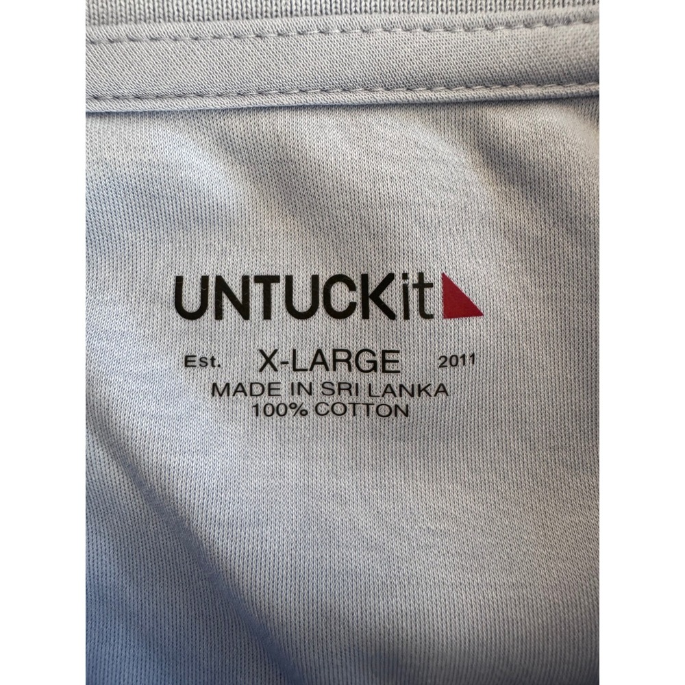 UNTUCKit Damaschino Mens XL Light Blue Cotton Short Sleeve Polo Shirt 35510 - Picture 4 of 10